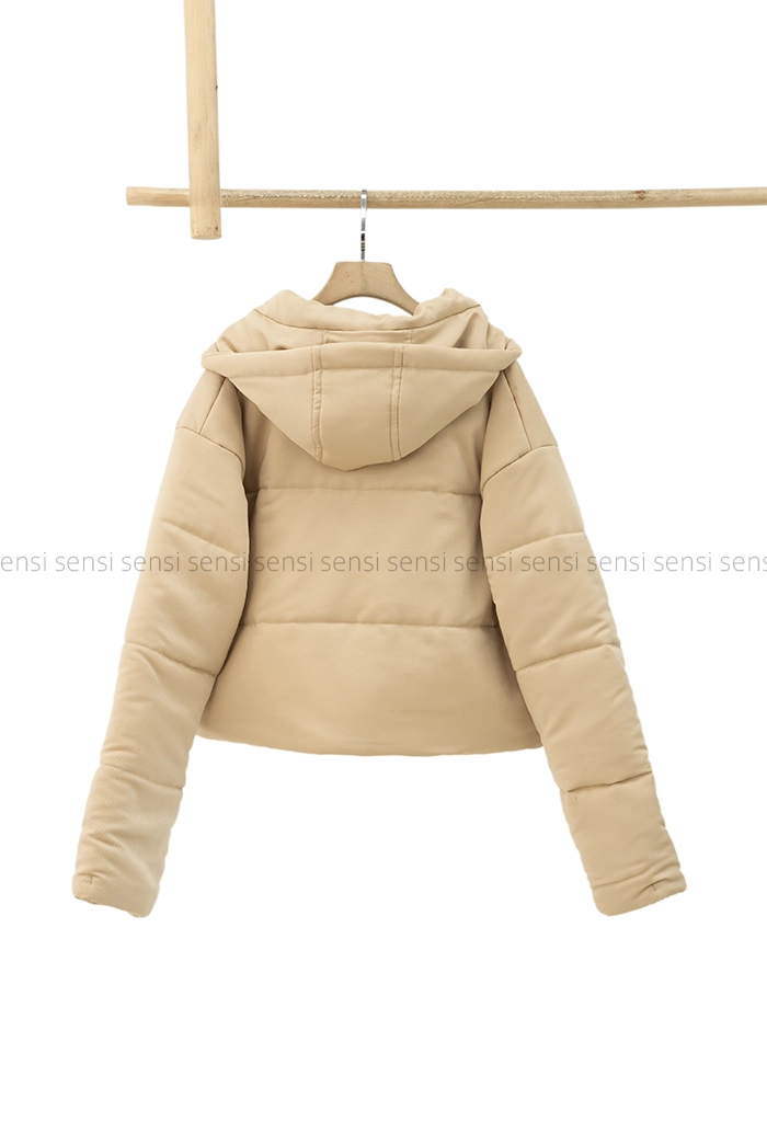 کاپشن کوتاه کتان کج راه کد1004769